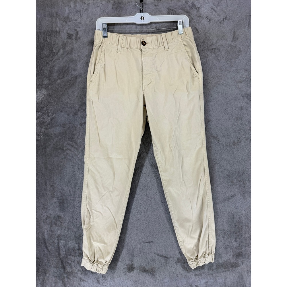 Bearbottom Clothing Mens Khaki Tan Chino Jogger Pants Size M Cotton Stretch Slim